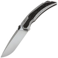 Нож TuoTown Tiburon satin/beadblast сталь Tmax рукоять Grey Crystal Ti/Chaotic Black CF