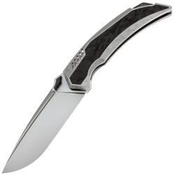 Нож TuoTown Tiburon satin/beadblast сталь Tmax рукоять Grey Crystal Ti/Chaotic Black CF