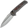 Нож WE Knife Sylox beadblast сталь M390 рукоять Gray Ti/Lava Flow FatCarbon (WE24027-3)