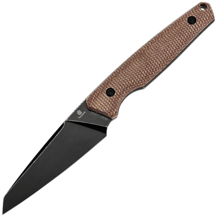 Нож Tenable Parr blackwash сталь 14C28N рукоять Brown Micarta