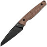 Нож Tenable Parr blackwash сталь 14C28N рукоять Brown Micarta