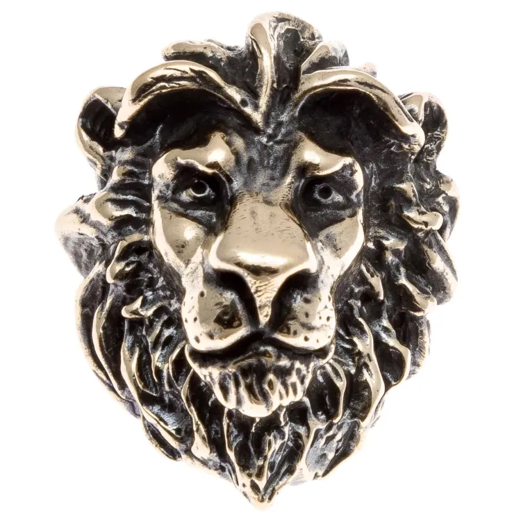 Бусина темлячная РЛМ Лев бронза