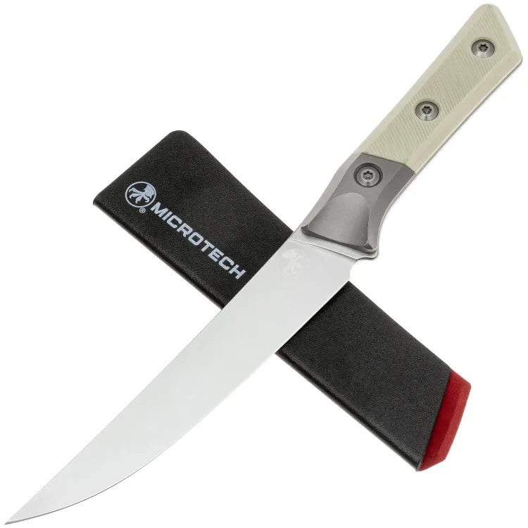 Нож кухонный Microtech 6.125" Boning Knife сталь M390MK рукоять Ti/Ivory G10 (3100B-10IV)