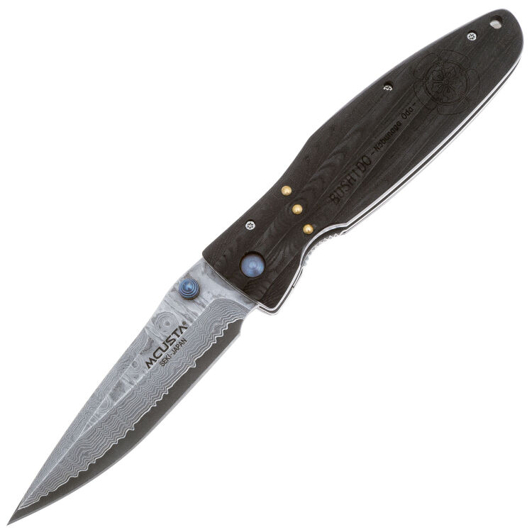 Нож Mcusta Sengoku Oda Nobunaga сталь VG-10/Damascus рукоять Black Micarta (MC-0181D)