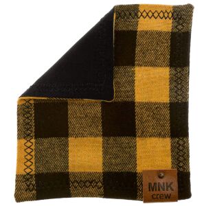 Хэнк мини (платок) MonkeyCREW тартан черно-желтый 12*15см 
