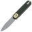 Нож Vosteed Corgi stonewash сталь 14C28N рукоять Green Micarta