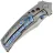 Нож WE Knife Skynix stonewash сталь M390 рукоять Gray/Flamed Titanium