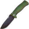 Нож Lion Steel SR-1 Black сталь D2 рукоять Green Aluminium (L/SR1A GB)