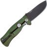Нож Lion Steel SR-1 Black сталь D2 рукоять Green Aluminium (L/SR1A GB)