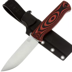 Нож Owl Knife Hoot сталь N690 рукоять черно-красный G10