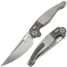 Нож Rike Knife Predator 2 сталь M390 рукоять Plain Grey Titanium