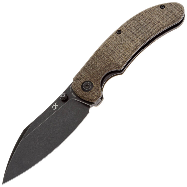 Нож Kansept Nesstreet blackwash сталь S35VN рукоять Brown Canvas  Micarta