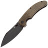 Нож Kansept Nesstreet blackwash сталь S35VN рукоять Brown Canvas  Micarta