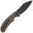 Нож Kansept Nesstreet blackwash сталь S35VN рукоять Brown Canvas  Micarta