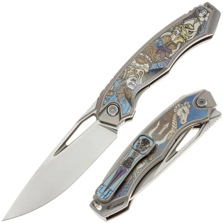 Нож Rike Knife Hummer Special edition сталь M390 рукоять Titanium