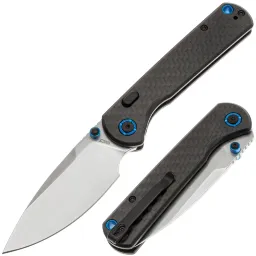 Нож CJRB Latitude stonewash сталь S35VN рукоять Carbon Fiber