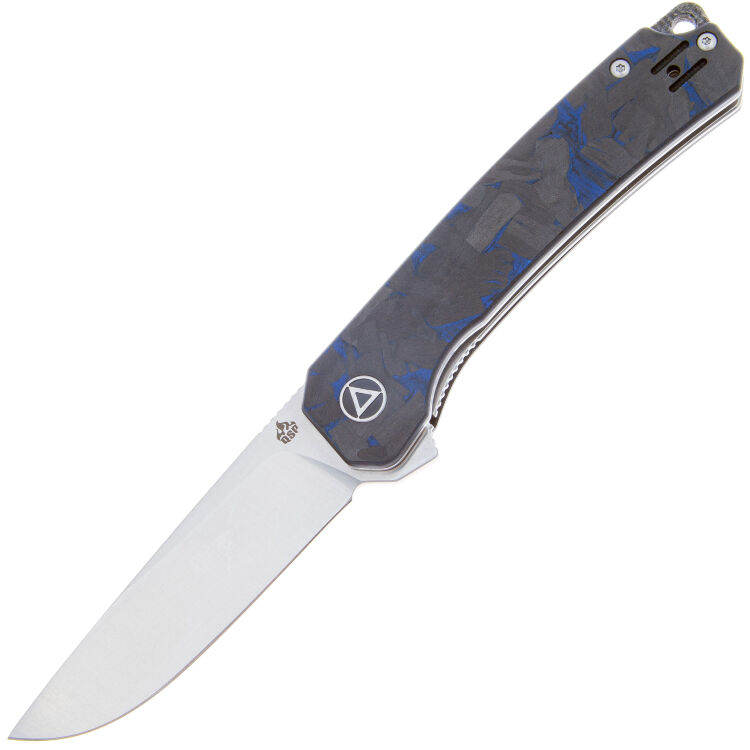 Нож QSP Osprey Satin сталь 14C28N рукоять Shredded CF/Blue G10 (QS139-G1)