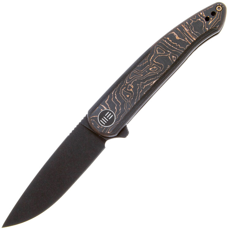 Нож WE Knife Smooth Sentinel Blackwash сталь CPM-20CV рукоять Black Ti/Copper Foil Ti (WE20043-6)