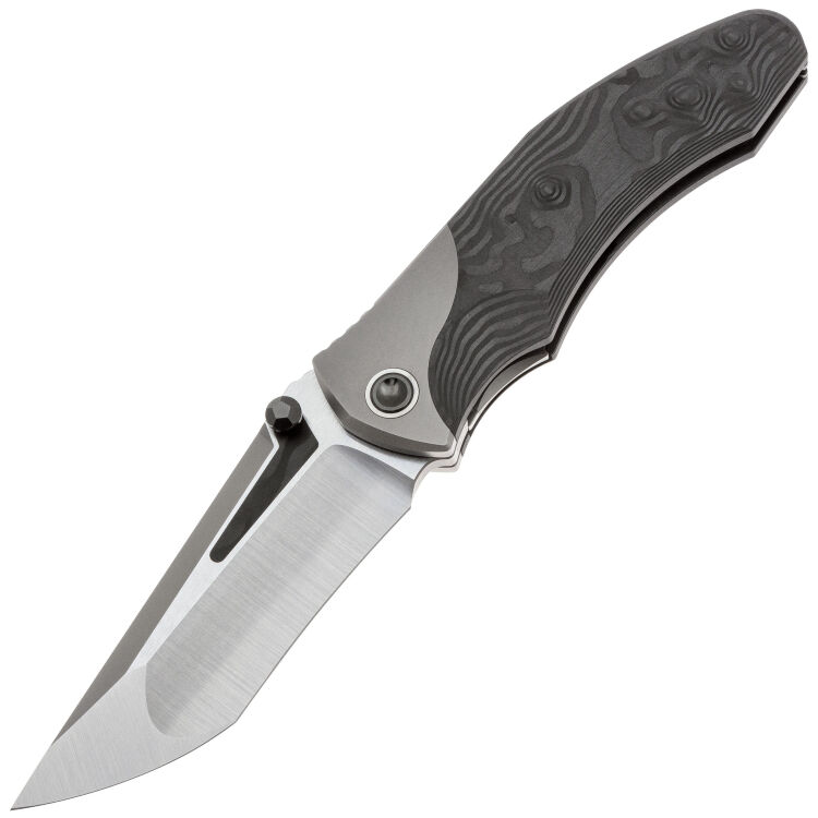 Нож TuoTown Uro satin сталь Tmax рукоять Grey Ti/Carbon Fiber