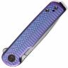 Нож We Knife Charith beadblast сталь CPM-20CV рукоять Ripple Purple Titanium (WE20056-2)