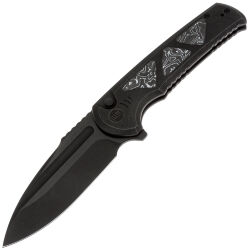 Нож WE Knife Sylox blackwash сталь M390 рукоять Black Ti/Aluminum Foil CF (WE24027-1)