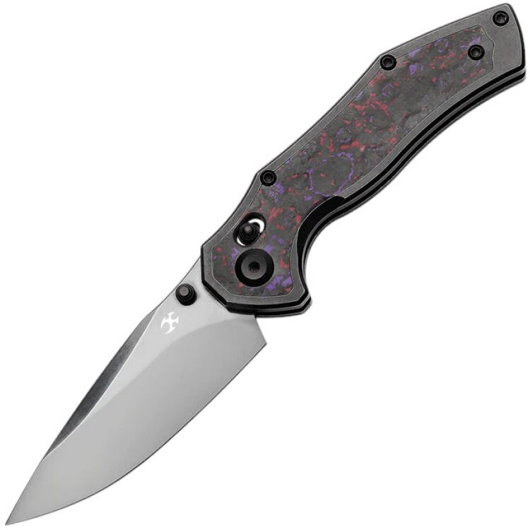 Нож Kansept Apollo mirror DLC сталь S35VN рукоять Ti/Purple Haze Fatcarbon