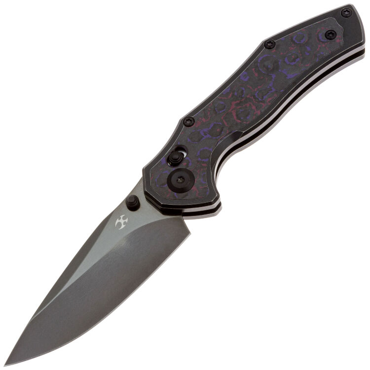 Нож Kansept Apollo mirror DLC сталь S35VN рукоять Ti/Purple Haze Fatcarbon