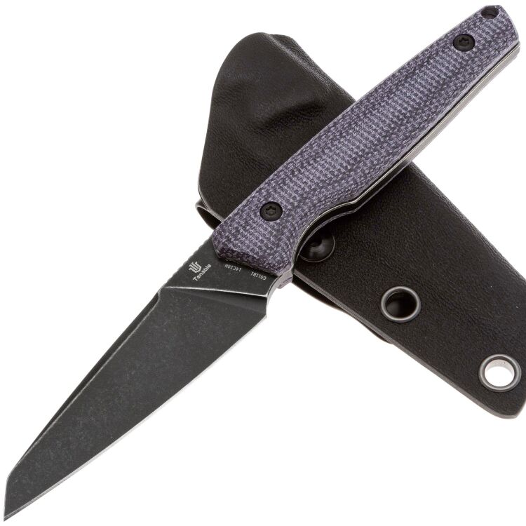 Нож Tenable Parr blackwash сталь 14C28N рукоять Purple Micarta