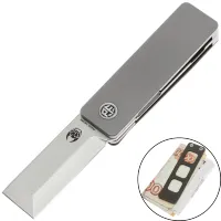 Нож Petrified Fish Cash satin сталь 14C28N рукоять Gray/Dark gray Titanium