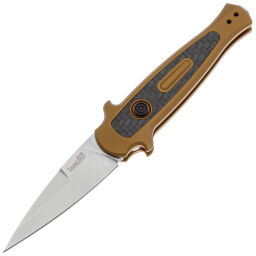 Нож Kershaw Launch 12 stonewash сталь CPM-20CV рукоять Earth Brown Aluminium/CF (7125EBSW20CV)