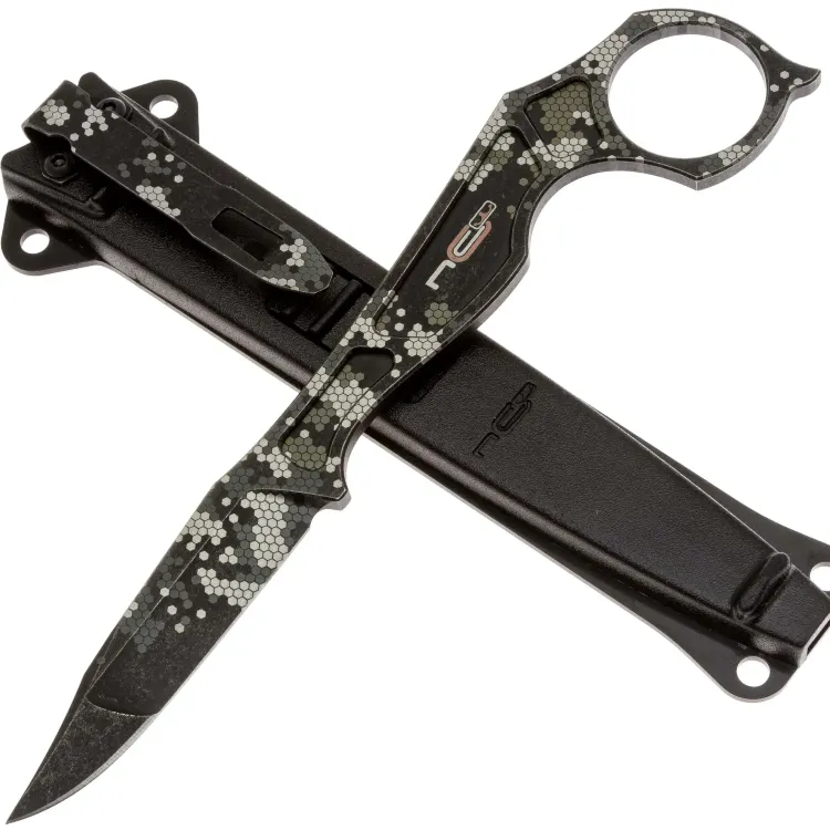 Нож N.C. Custom Thorn Razvedos Edition Hexagon blackwash сталь AUS-8