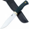 Нож Южный Крест Бер Эксперт сталь D2 рукоять латунь/микарта изумруд (367.5252)
