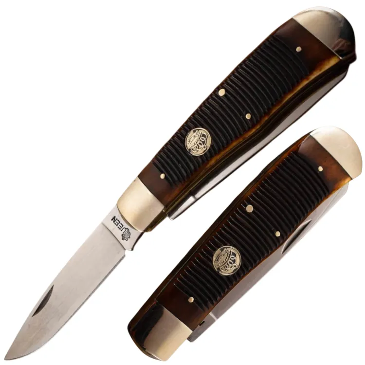 Нож Queen Cutlery Big Boy Trapper сталь 1095 рукоять Burnt Bone