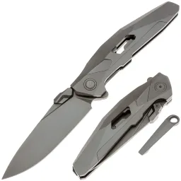 Нож Rike Knife Shadow S black сталь M390 рукоять Black Titanium