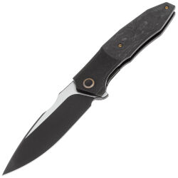 Нож WE Knife Archeozoic blackwash сталь M390 рукоять Black Ti/Shredded CF (WE23091-1)