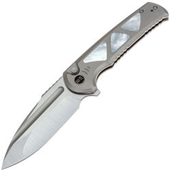 Нож WE Knife Sylox satin сталь M390 рукоять Gray Ti/Mother of Pearl (WE24027-4)