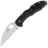 Нож Spyderco Delica 4 Wharncliffe Serrated сталь VG-10 рукоять Black FRN (C11FSWCBK)
