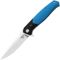 Нож Bestech Swordfish satin сталь D2 рукоять Black/Blue G10 (BG03D)