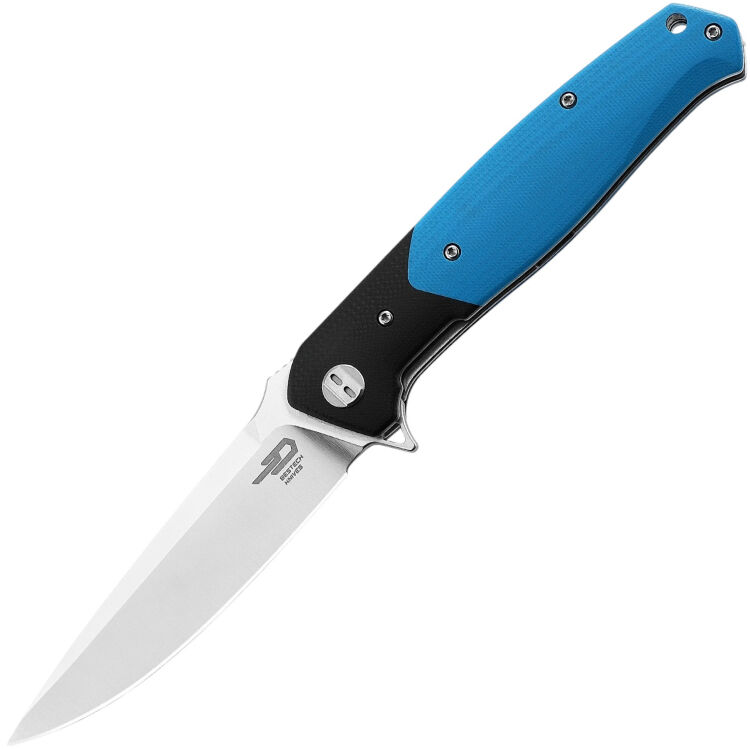 Нож Bestech Swordfish satin сталь D2 рукоять Black/Blue G10 (BG03D)