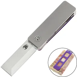 Нож Petrified Fish Cash satin сталь 14C28N рукоять Gray/Purple Titanium