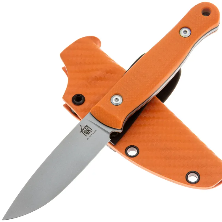 Нож Град Горький Маус сталь AUS-10Co рукоять Orange G10