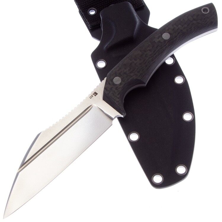 Нож Фокс сталь D2 рукоять карбон (Ульданов Д.Ф.)