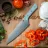Нож кухонный Microtech 8" Chef Knife сталь M390MK рукоять Caribbean Blue G10 (3000-10CA)