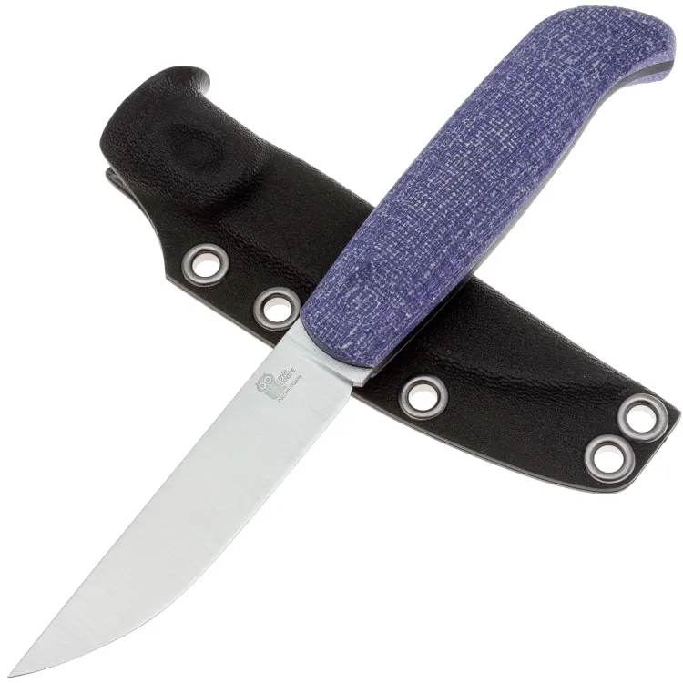Нож Owl Knife Tatti XS сталь N690 рукоять микарта Джинс фиолетовая
