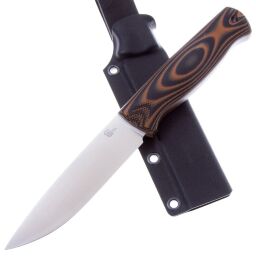 Нож Owl Knife Otus сталь N690 рукоять черно-оранжевая G10