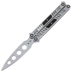 Нож-бабочка тренировочная Reptilian Стикс-04 сталь D2 рукоять Steel/Black aluminium