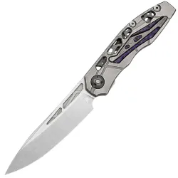 Нож CultroTech Comrade сталь M390 рукоять Titanium/Purple CF