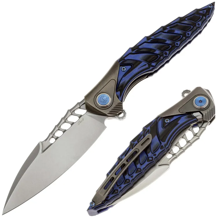 Нож Rike Knife Thor7 сталь 154CM рукоять Ti/Black Blue G10