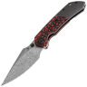 Нож Kansept Fenrir сталь Damascus рукоять Black-Red G10/Titanium