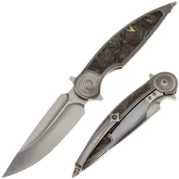 Нож Rike Knife Viper 2-A сталь M398 рукоять Dark Gray Ti/Orange CF